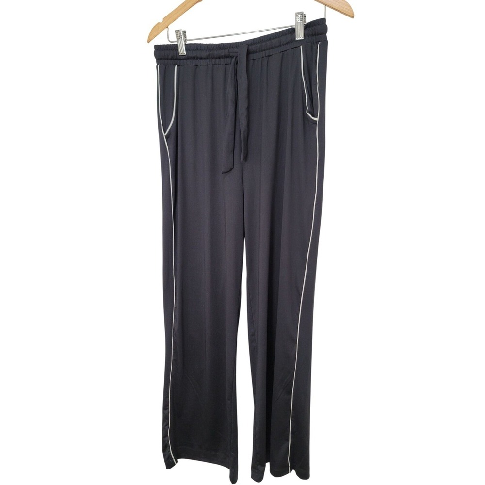 NEW Noli Women's Black‎ Drawstring Lounge Jogger Pants With Piping Size M